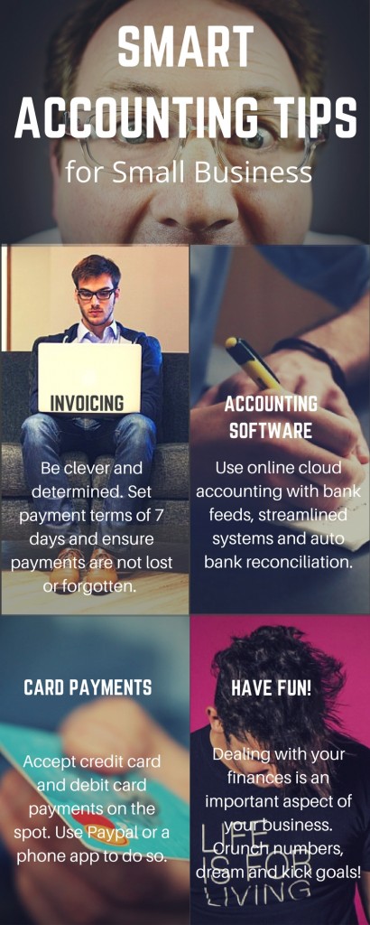 Smart accounting tips for small business infographic 